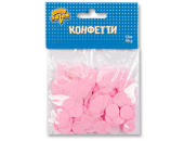 Конфетти Круг тишью 1,5см Розовые 10г