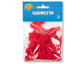 Конфетти Круг тишью 1,5см Красные 10г