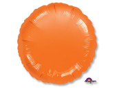 Шар фольга без рисунка 18'' круг Оранжевый Orange металлик An