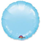 Шар фольга без рисунка 18'' круг Голубая Blue пастель An