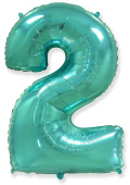 Шар фольга Цифра 40''/Fm Бирюза Тифани Tiffany "2"