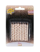 Свечи для торта 6 см, 10 шт. Розовое золото