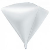 Шар фольга 3D Алмаз 27'' Белый White FL