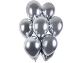 Шар латекс 13"/Gm G120/89 хром Серый блеск Shiny Silver (50шт)