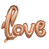Шар фольга Буквы надпись LOVE Розовое золото BR 39" 100 68см (уп4)