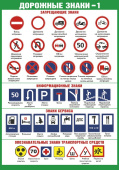 Плакат А2 Дорожные знаки - 1