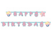 Гирлянда буквы 180 см Happy birthday. Русалочка