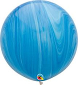 Шар латекс 30"/QL агат Голубой Blue