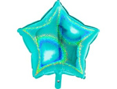 Шар фольга без рисунка 18'' звезда Бирюзовая Тиффани Tiffany блеск GR Шар фольга без рисунка 18'' звезда Бирюзовая Тиффани Tiffany блеск GR