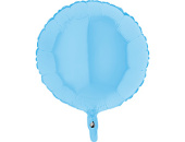 Шар фольга без рисунка 18'' круг Голубой Blue пастель GR