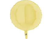 Шар фольга без рисунка 18'' круг Желтый Yellow макарунс GR