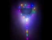 Шар Сфера 3D Bubble Бабблс LED 18" прозрачная ВЗ BOBO Сердце 46см Шар Сфера 3D Bubble Бабблс LED 18" прозрачная ВЗ BOBO Сердце 46см