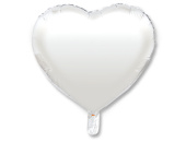 Шар фольга без рисунка 18" ВЗ сердце металлик Серебро Silver