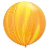 Шар латекс 30"/QL агат Желтый Yellow Оранжевый Orange