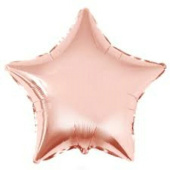 Шар фольга без рисунка 18'' звезда Розовое золото Rose Gold металлик Fm Шар фольга без рисунка 18'' звезда Розовое золото Rose Gold металлик Fm