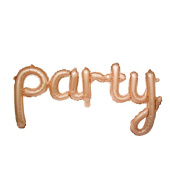 Шар фольга Буквы надпись PARTY Розовое золото 44" 113х46см BR