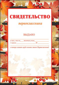 Свидетельство первоклассника А4