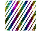 Салфетки 33см фольга Радуга (уп6)