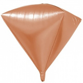 Шар фольга 3D Алмаз 21'' Розовое Золото Pink gold FL