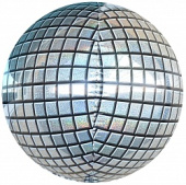 Шар фольга Сфера 3D Deco Bubble 24" Диско шар Серебро Голография FL