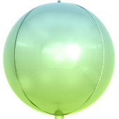 Шар Сфера 3D Bubble Бабблс 24'' градиент Светло-зеленый голубой 61см Шар Сфера 3D Bubble Бабблс 24'' градиент Светло-зеленый голубой 61см