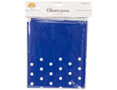 Скатерть ПЭТ 130х180см Горошек синяя