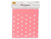 Скатерть ПЭТ 130х180см Горошек ярко-розая