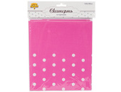 Скатерть ПЭТ 130х180см Горошек розовая ВесЗатея