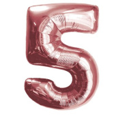 Шар фольга Цифра 32"/КА Розовое Золото "5"