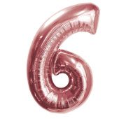 Шар фольга Цифра 32"/КА Розовое Золото "6"