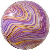 Шар фольга Сфера 3D Deco Bubble 24'' Мраморная иллюзия Розовый Агат FL Шар фольга Сфера 3D Deco Bubble 24'' Мраморная иллюзия Розовый Агат FL