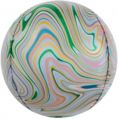 Шар фольга Сфера 3D Deco Bubble 24'' Мраморная иллюзия Разноцветный Агат FL Шар фольга Сфера 3D Deco Bubble 24'' Мраморная иллюзия Разноцветный Агат FL