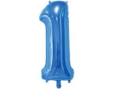 Шар фольга Цифра 26"/ВЗ Голубая Blue "1"