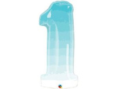 Шар фольга Цифра 38"/QL Омбре Blue 1 США