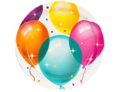 Тарелки бумага 170мм Шары Кристальные уп6