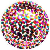 Тарелки бумага 180мм голография Калейдоскоп уп6