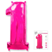Шар фольга Цифра 40''/Fm Фуксия Fuchsia "1"