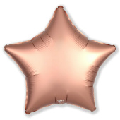 Шар фольга без рисунка 18'' звезда Золото розовое Rose Gold сатин AG Шар фольга без рисунка 18'' звезда Золото розовое Rose Gold сатин AG