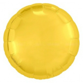 Шар фольга без рисунка 18'' круг Золото Gold металлик AG