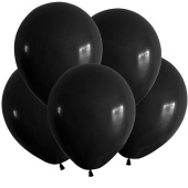 Шар латекс 12"/ВП пастель Черный Black (100шт)