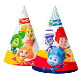 Колпаки бумажные 11 см, 6 шт. Фиксики