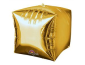 Шар фольга 3D Куб 15" металлик Золото Gold An