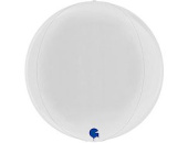 Шар Сфера 3D Bubble Бабблс 15" пастель Белая White GR