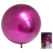 Шар Сфера 3D Bubble Бабблс 18'' металлик Фуксия упак 46см