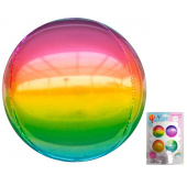 Шар Сфера 3D Bubble Бабблс 22'' градиент Радужный 55см