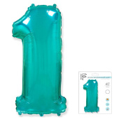 Шар фольга Цифра 40''/Fm Бирюза Тифани Tiffany "1"