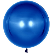 Шар Сфера 3D Bubble Бабблс 18'' металлик Синий с клапаном 46см