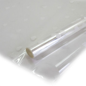 Пленка прозрачная рулон 0,70х8,0м Сердечки белый