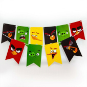Гирлянда вымпел м/ф 180см Angry Birds