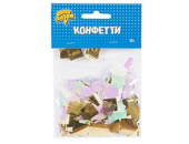 Конфетти фольга тишью Квадраты ассор золото 10гр